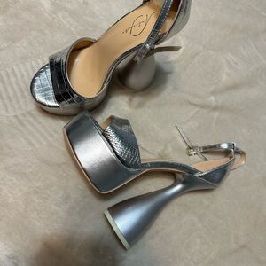 Silver Platform Heels